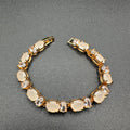 Skin tone stones bracelet with golden base for girls