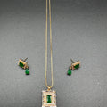 Delicate green locket set