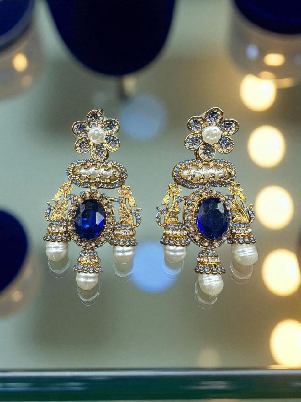 Turkish bold blue choker set