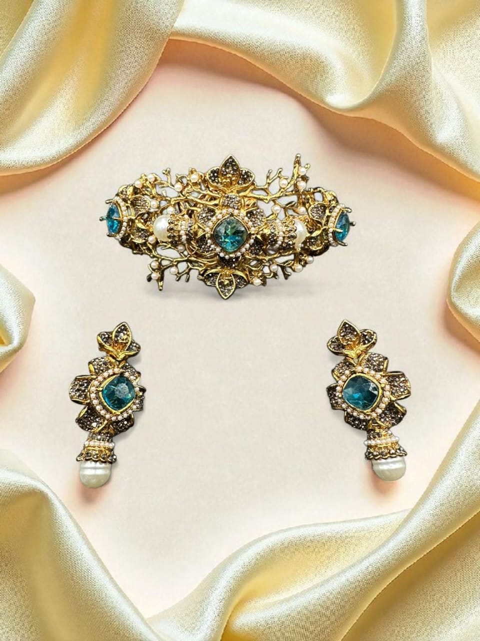 Turkish blue choker set