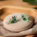 Elegant green earrings