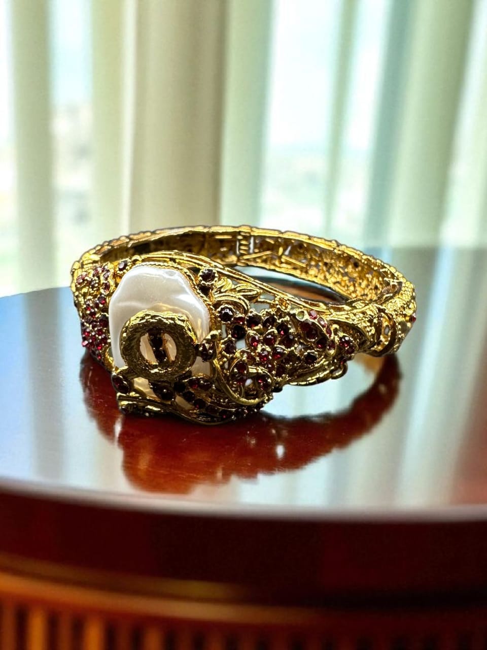 Turkish style red adjustable bangle