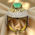 Turkish style bold turquoise ring