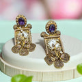 Turkish graceful purple earrings