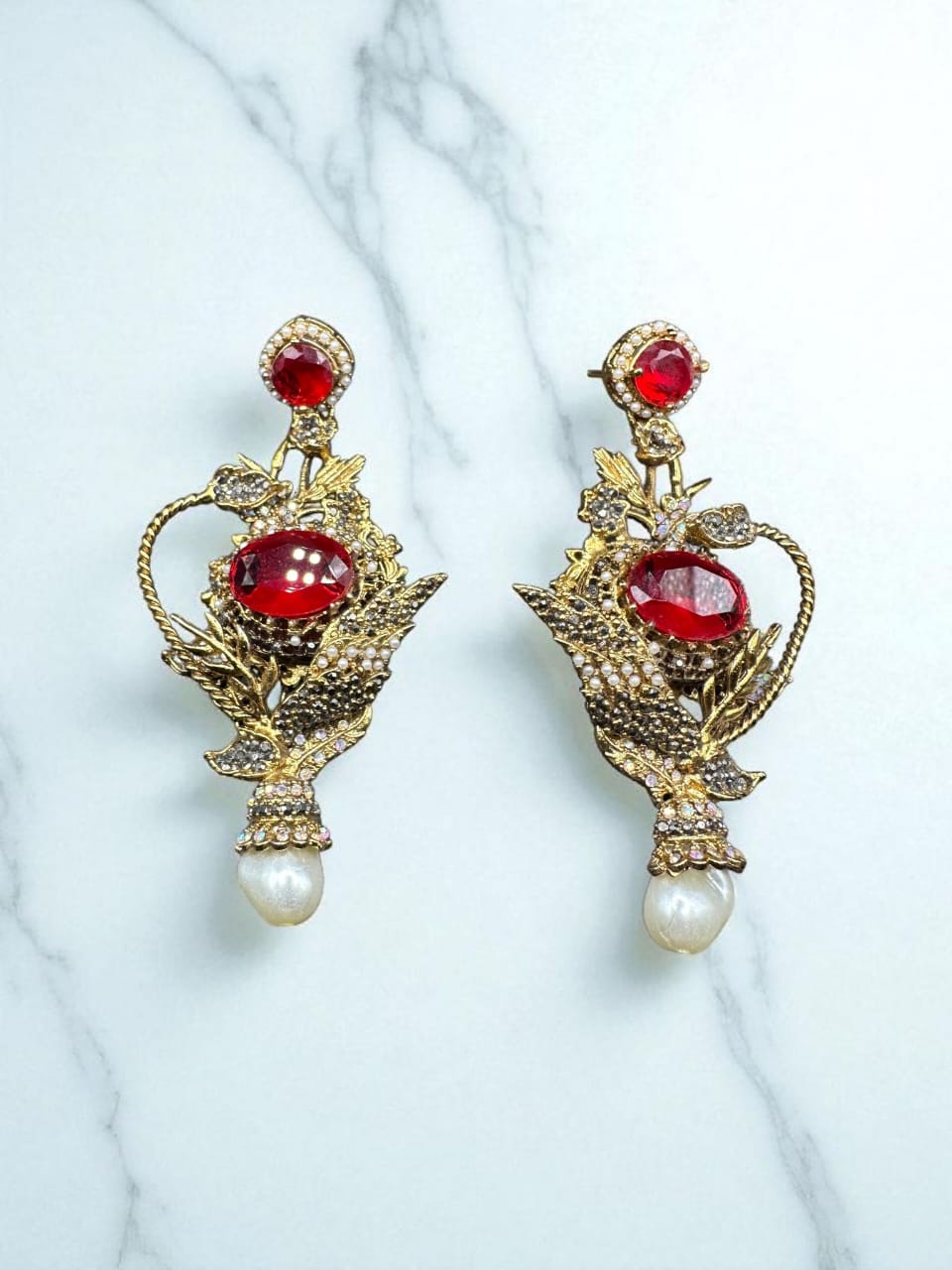 Turkish discerning red earrings